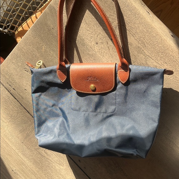 Vintage Longchamp Le Pliage “Shopping” Tote – Navy - Picture 4 of 15